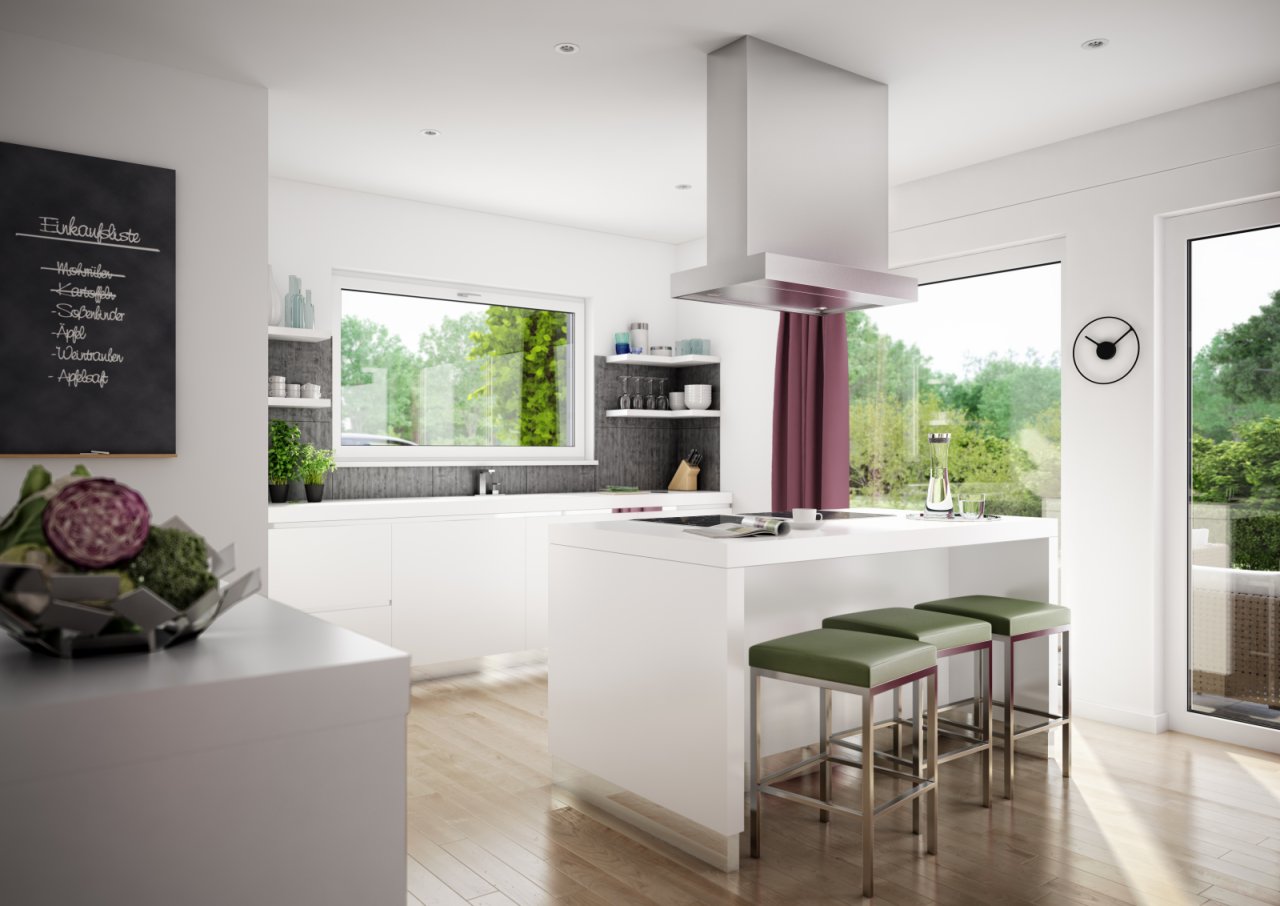 Wohnbereich mit Kochtresen