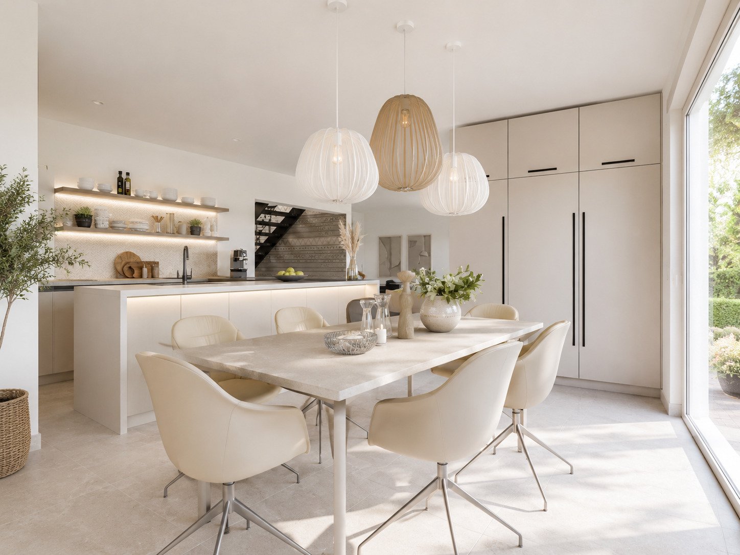 Moderne Landhausküche mit Kochtresen Moderne Landhausküche mit Kochtresen