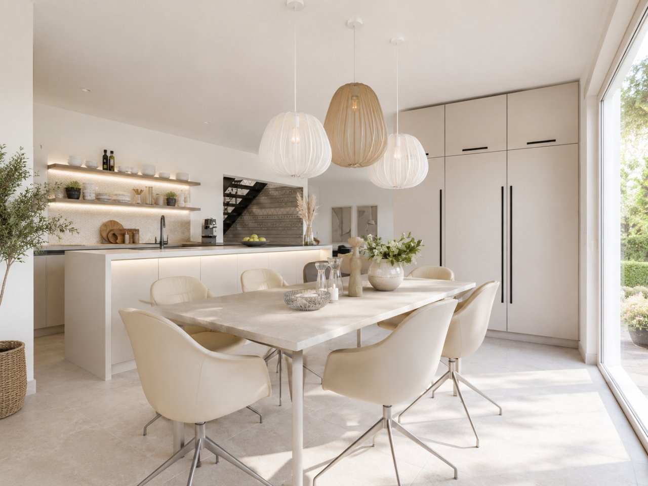 Moderne Landhausküche mit Kochtresen Moderne Landhausküche mit Kochtresen